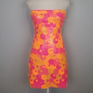 👗 NWT Susana Monaco Sequin Flare Strapless Dress size small